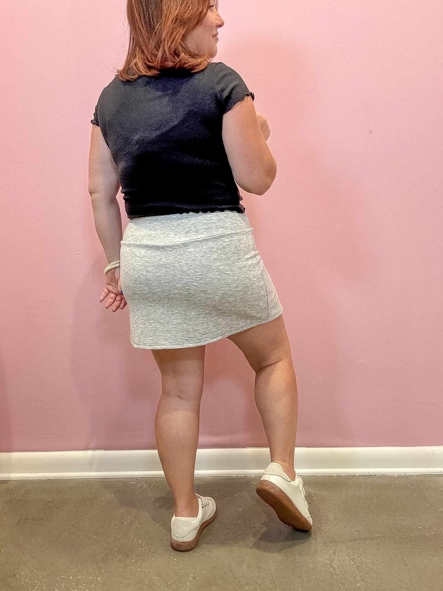 Contrast Binding Skort | Grey