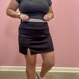 Contrast Binding Skort | Black