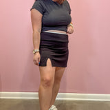 Contrast Binding Skort | Black