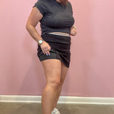 Contrast Binding Skort | Black