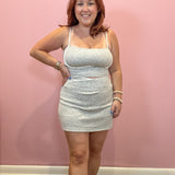 High Waisted Mini Skort | Grey