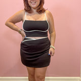 High Waisted Mini Skort | Black