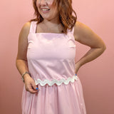 Izzy Square Neck Ric Rac Hem Top