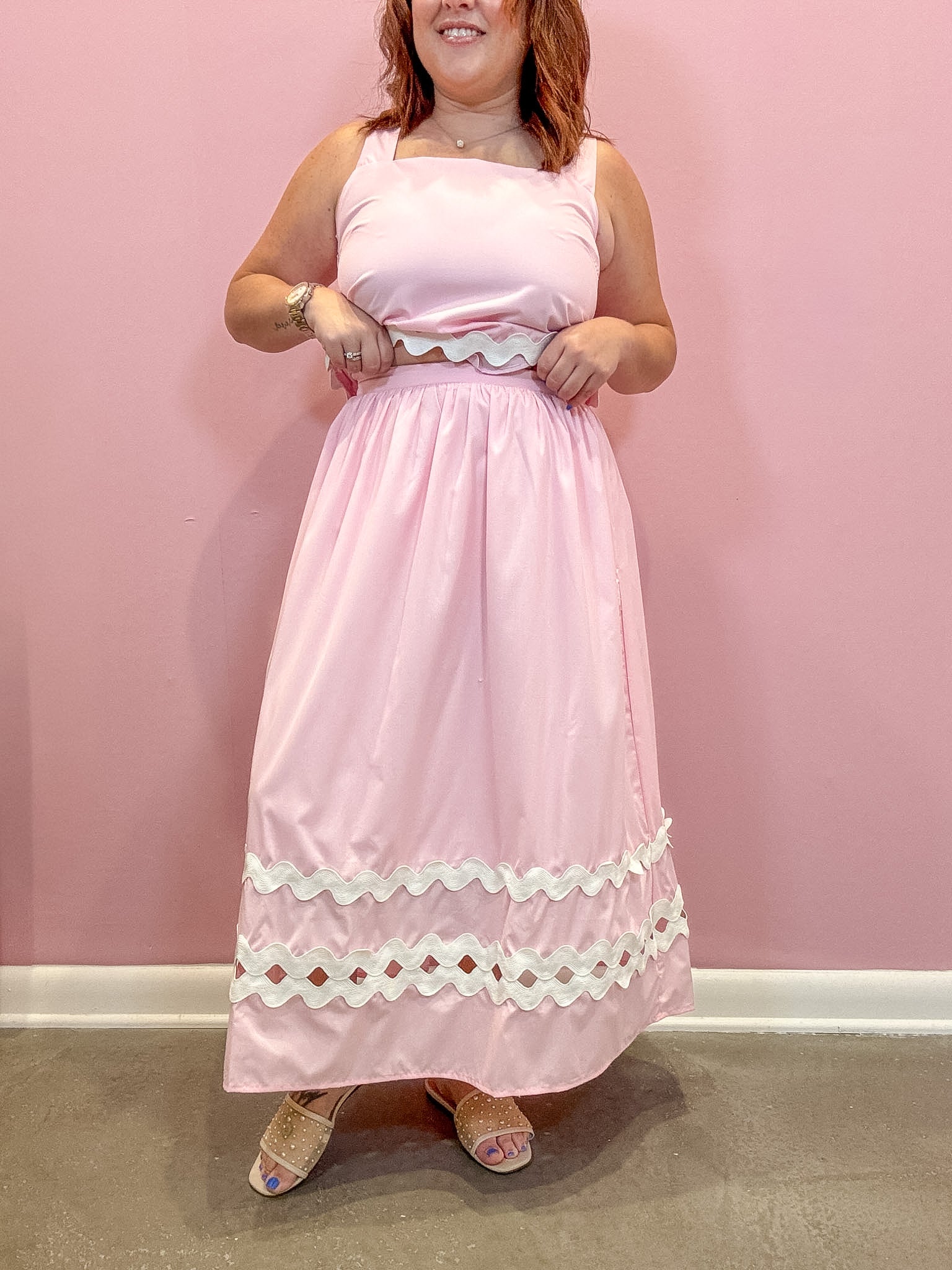 Izzy Flare Ric Rac Midi Skirt