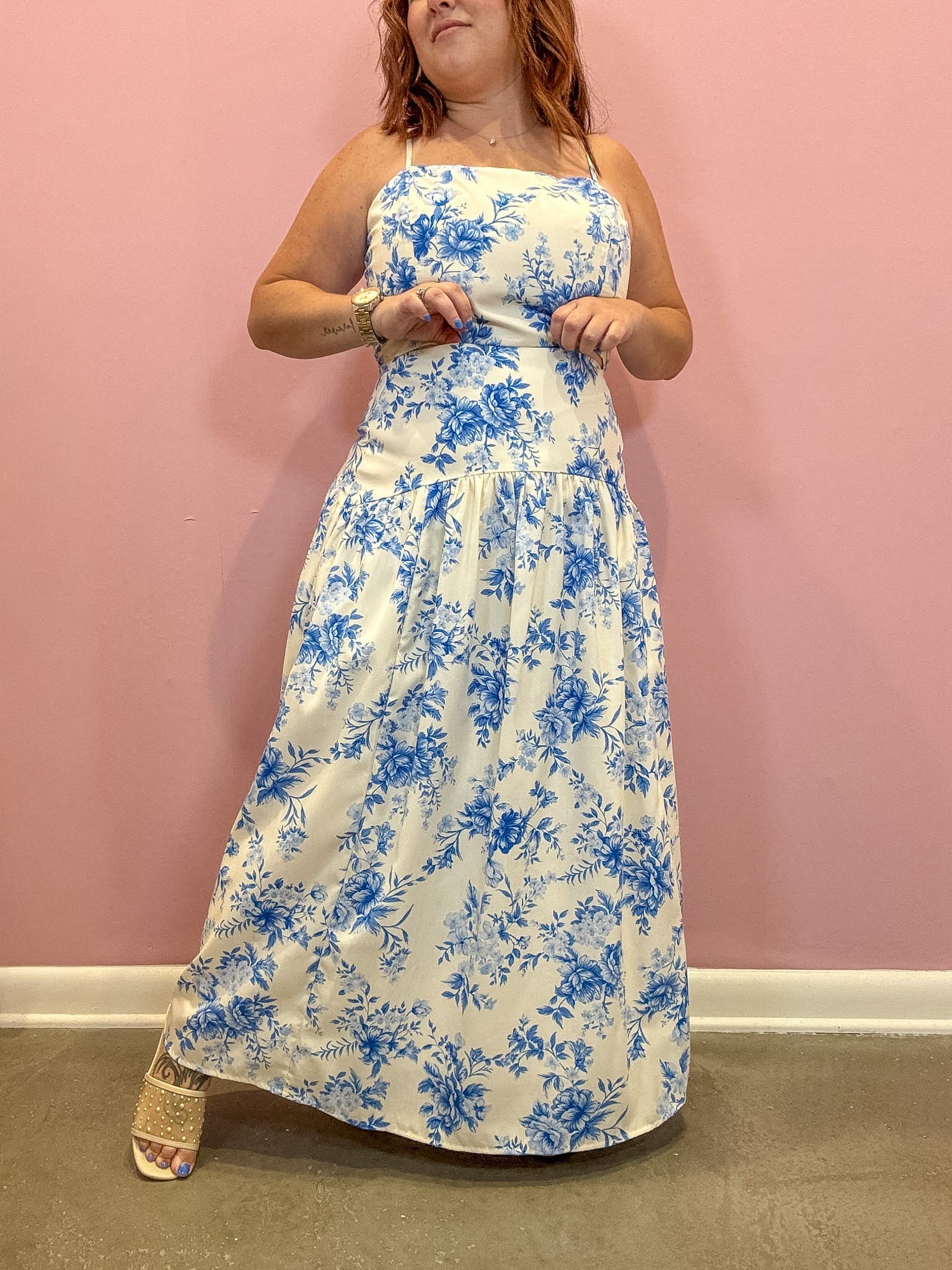 Peyton Floral Flared Maxi Skirt