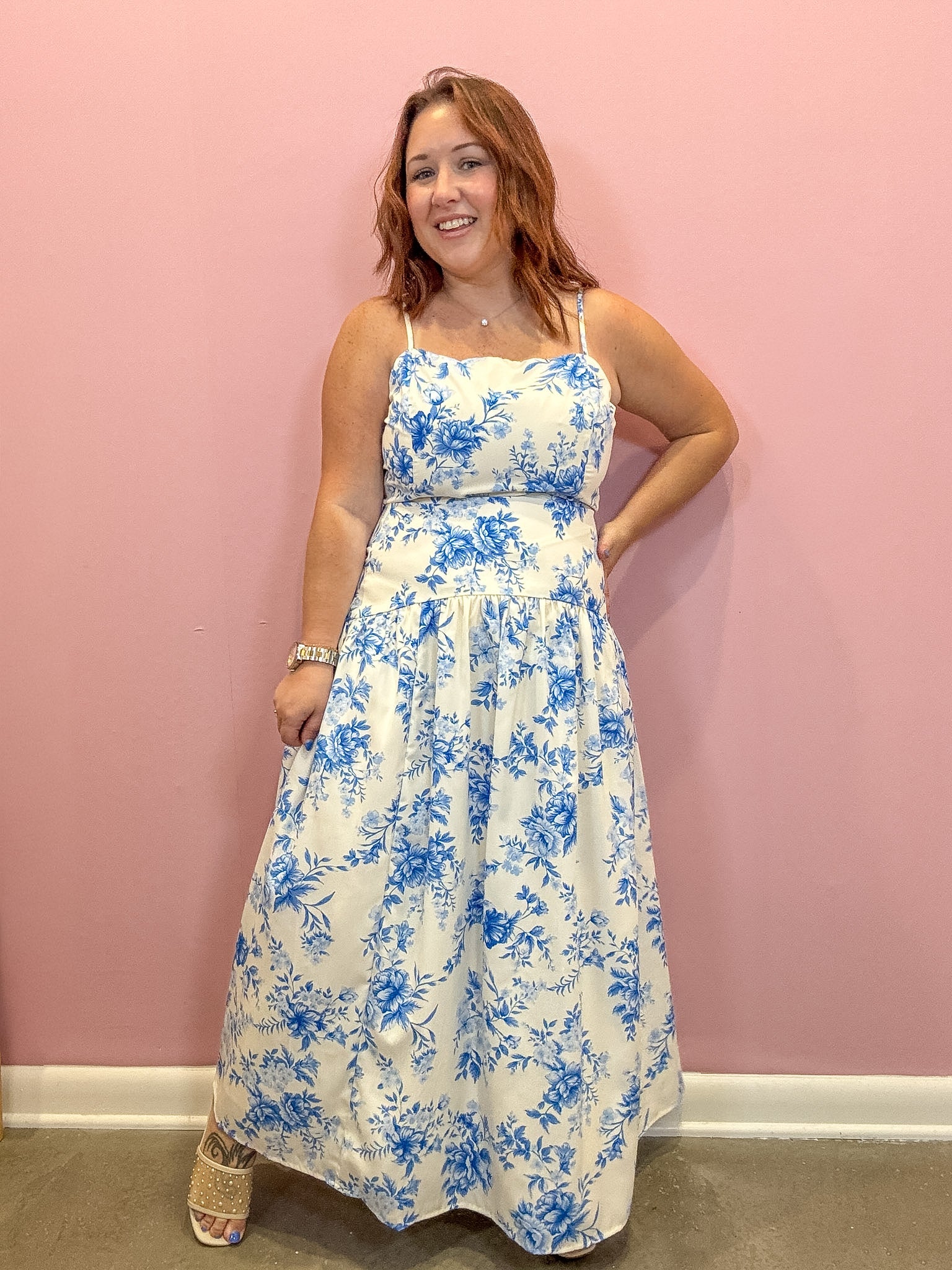 Peyton Floral Flared Maxi Skirt