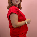 Cap Sleeve Boxy Tee