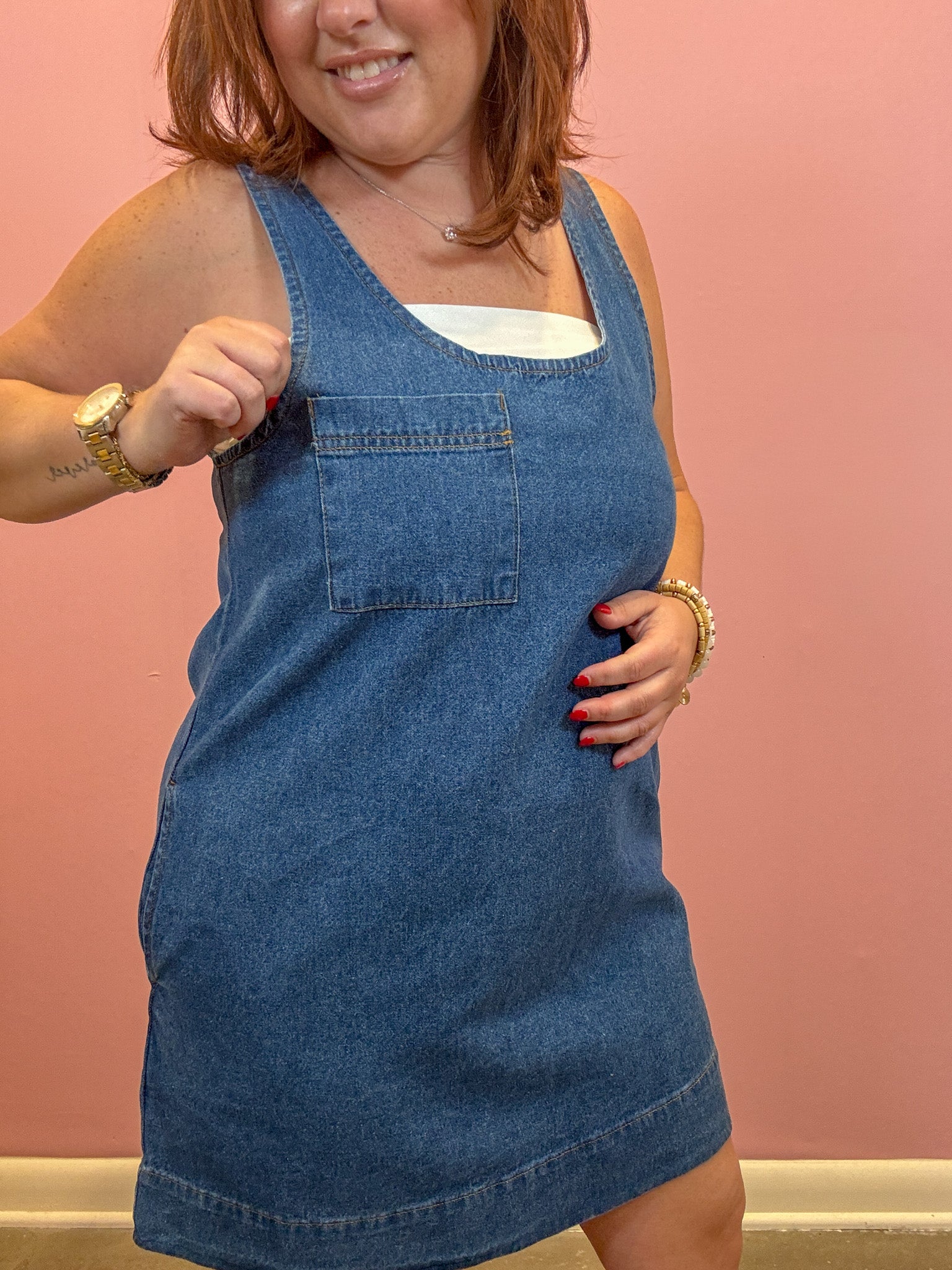Denim Shift Dress