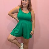 Alex Tank Romper | Kelly Green