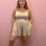 Alex Tank Romper | Ash Mocha