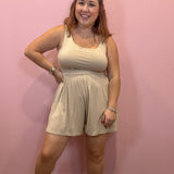 Alex Tank Romper | Ash Mocha