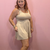Alex Tank Romper | Ash Mocha
