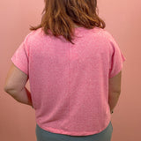 V-neck Drop Shoulder Top | Fuchsia