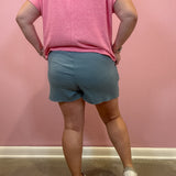 Gauze Drawstring Shorts | Blue Grey