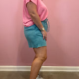 Gauze Drawstring Shorts | Dusty Teal