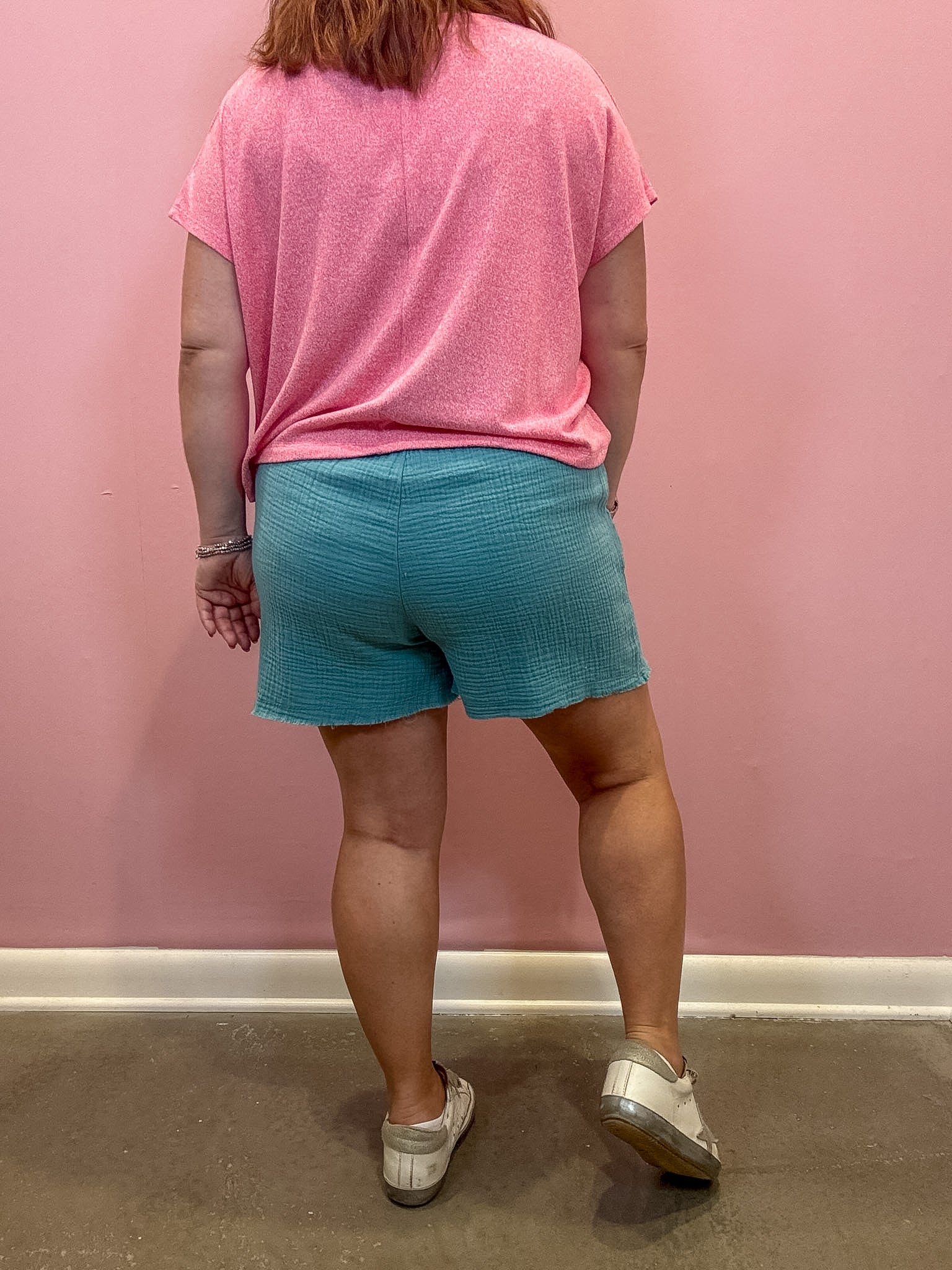 Gauze Drawstring Shorts | Dusty Teal