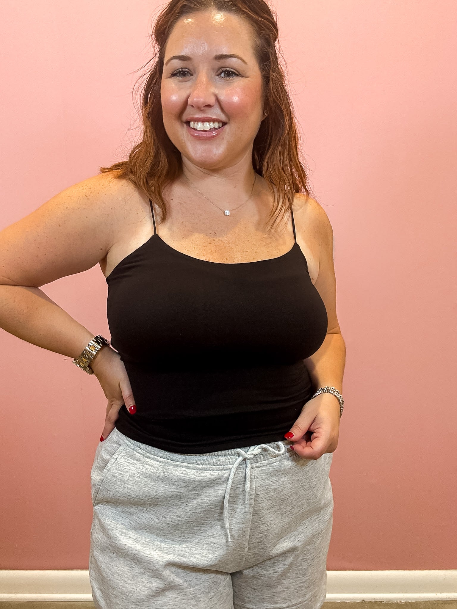 Double Layered Cami | Black