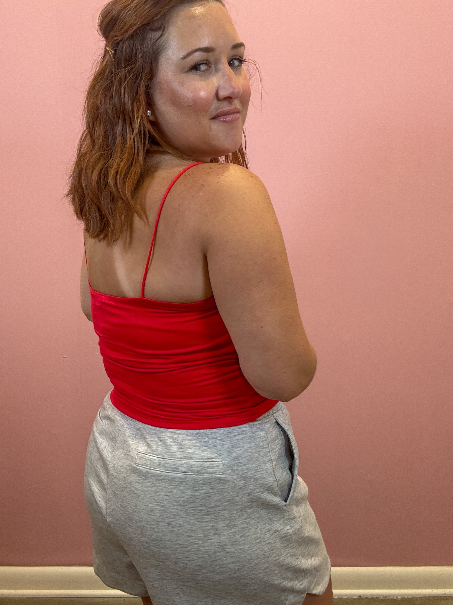 Double Layered Cami | Red