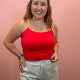 Double Layered Cami | Red