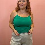 Double Layered Cami | Kelly Green