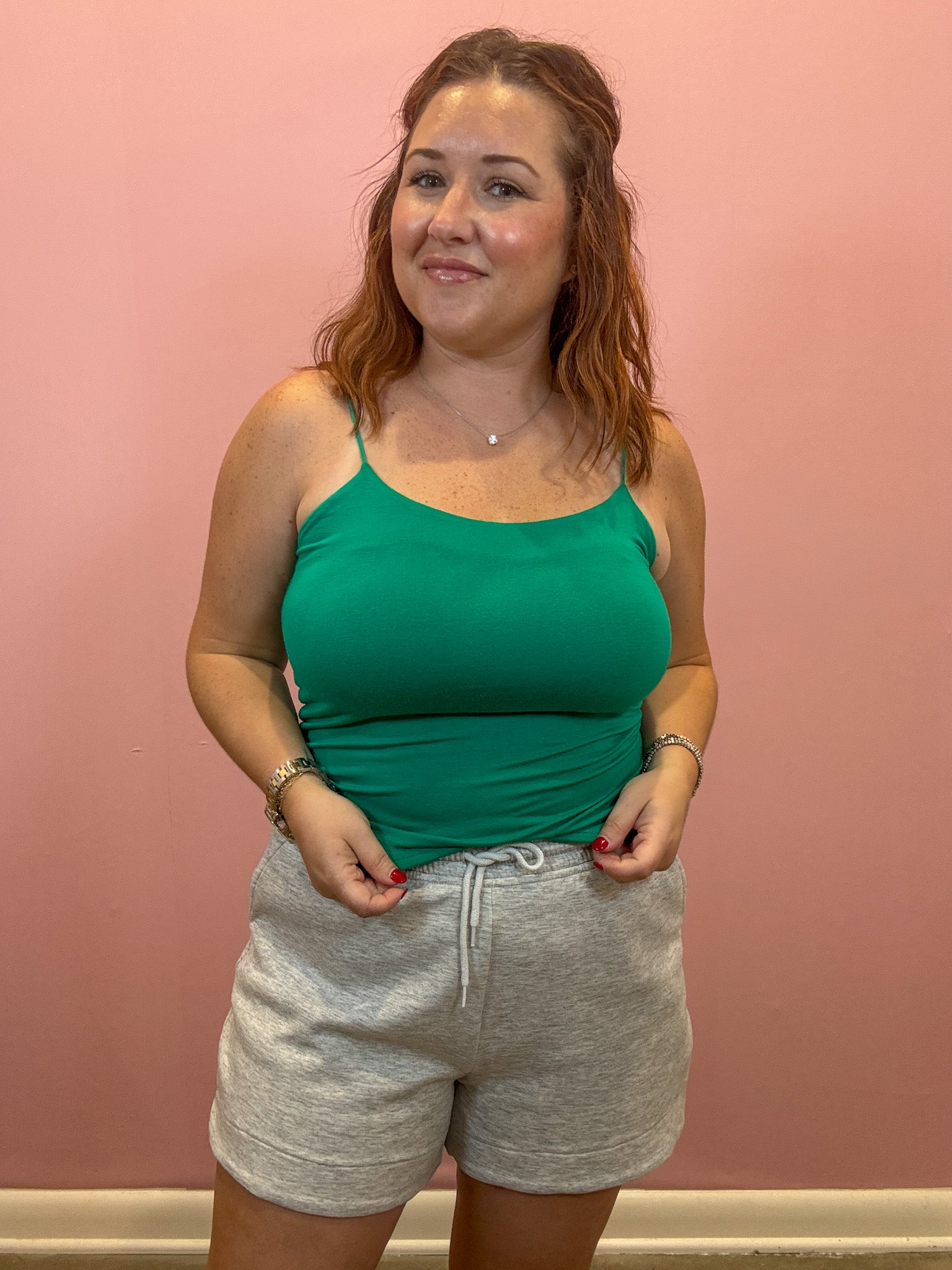 Double Layered Cami | Kelly Green