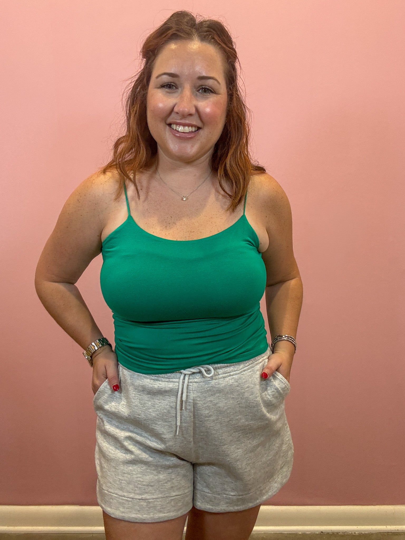 Double Layered Cami | Kelly Green