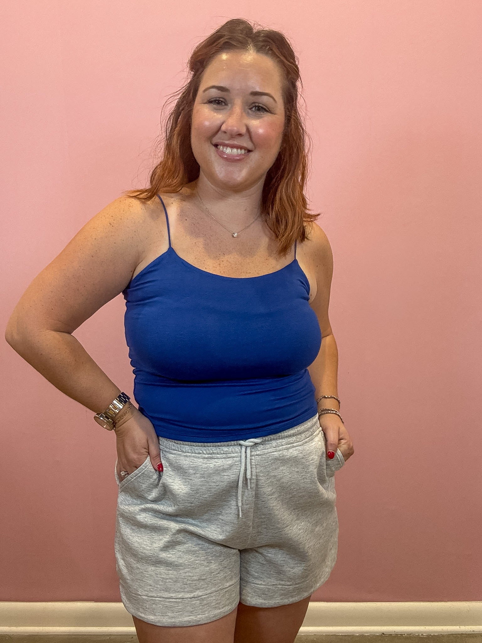 Double Layered Cami | Light Navy