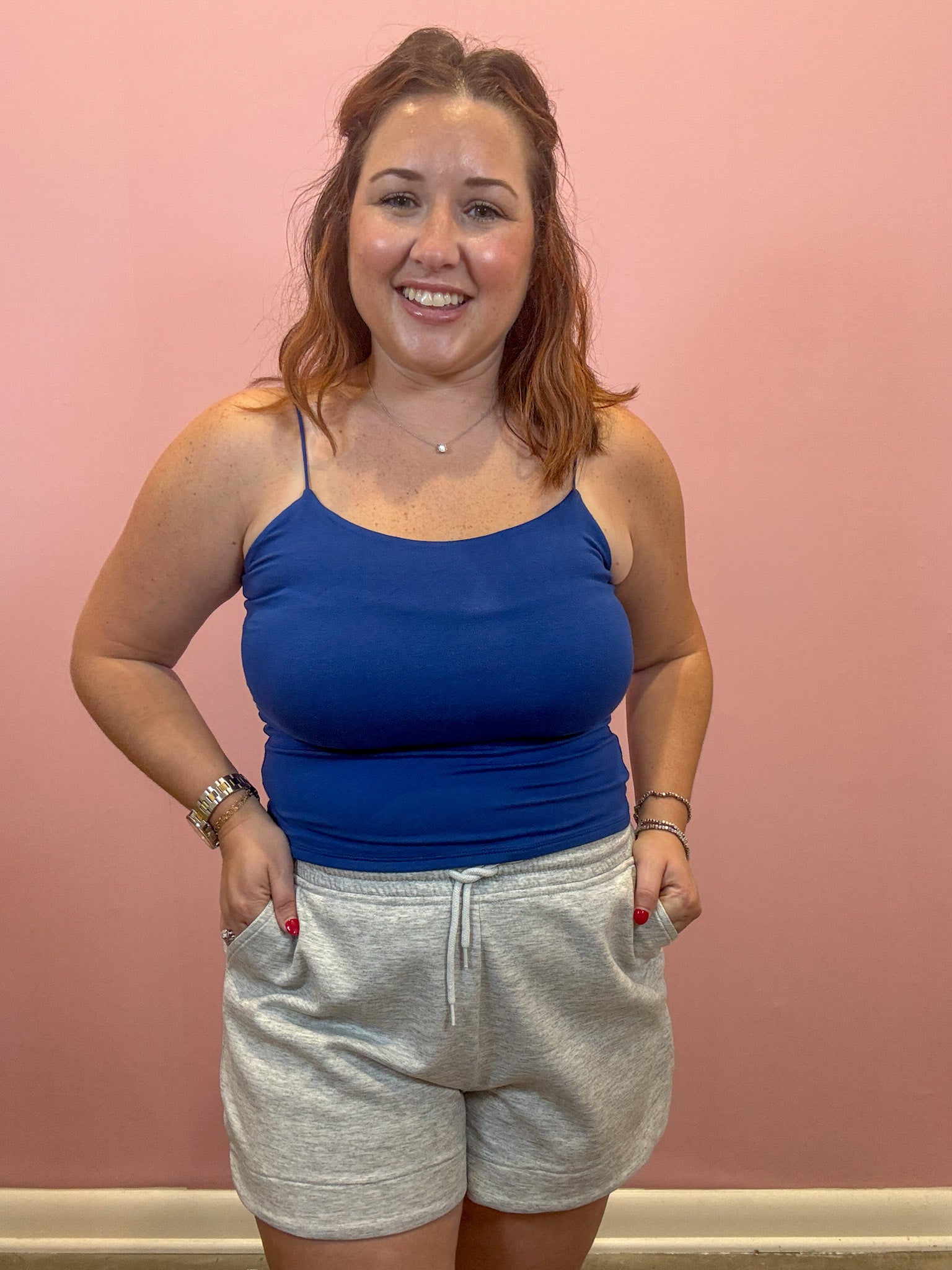Double Layered Cami | Light Navy