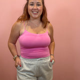 Double Layered Cami | Candy Pink