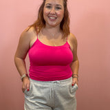 Double Layered Cami | Hot Pink