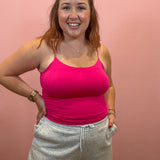 Double Layered Cami | Hot Pink