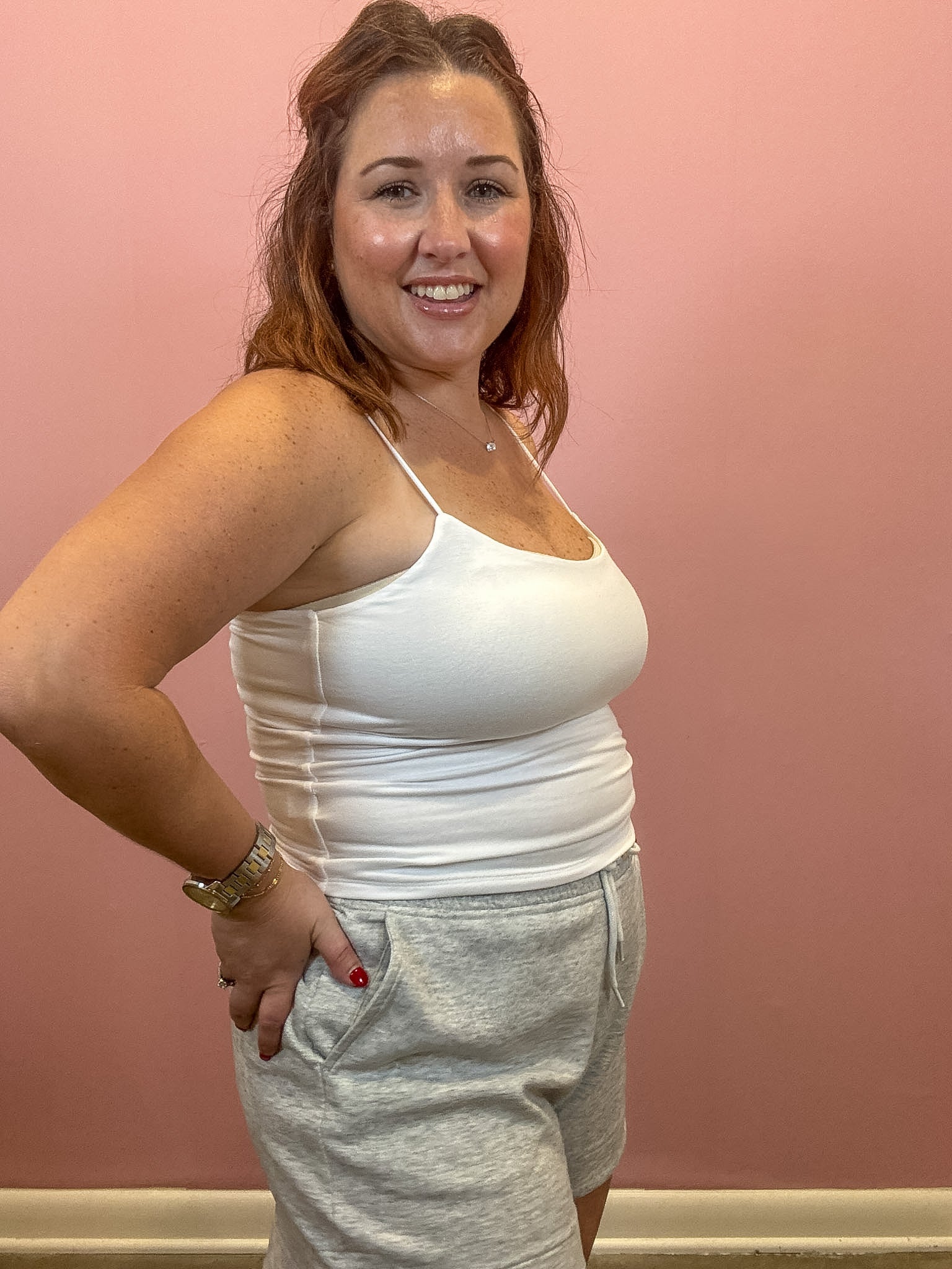 Double Layered Cami | White