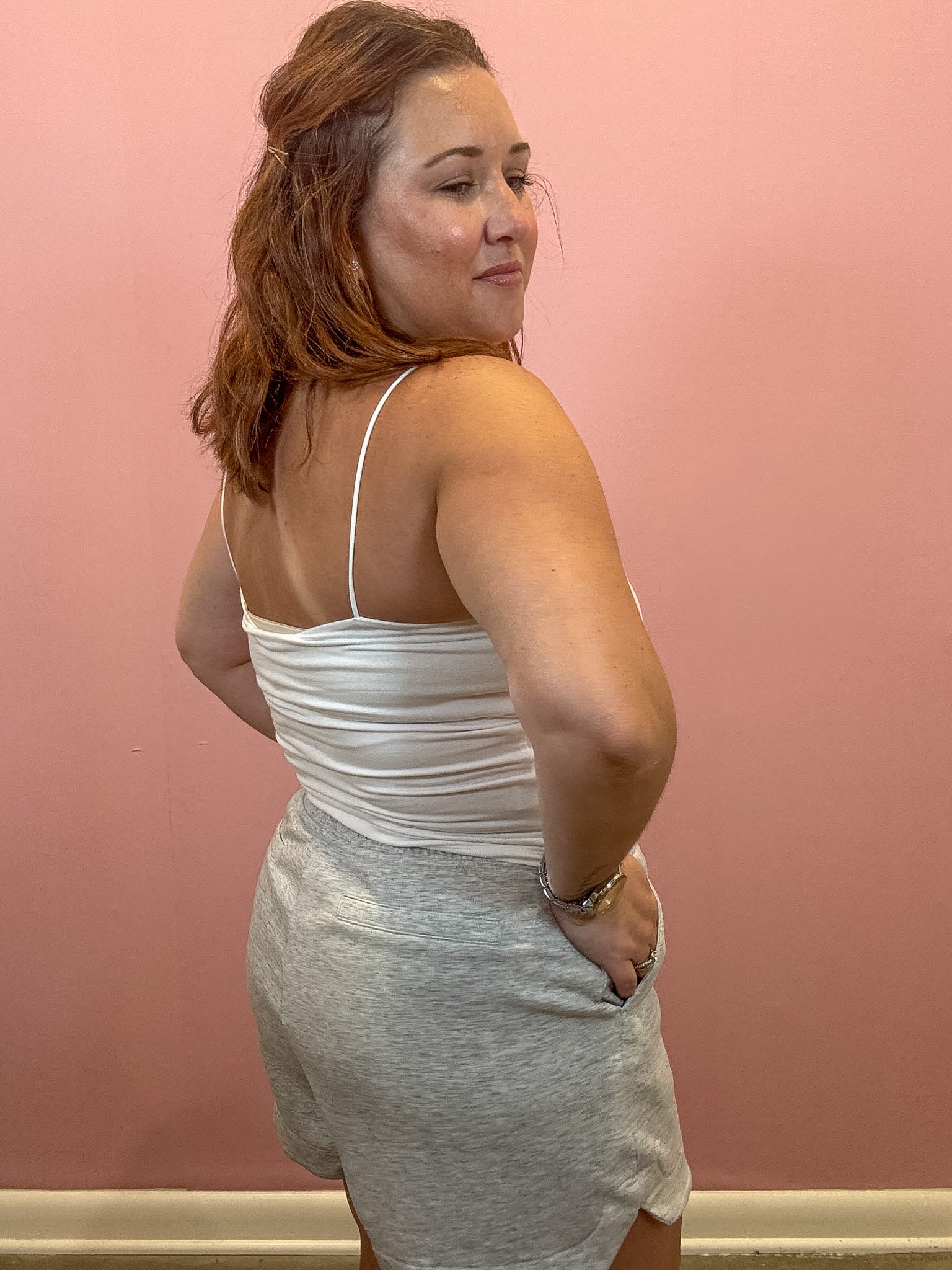 Double Layered Cami | White