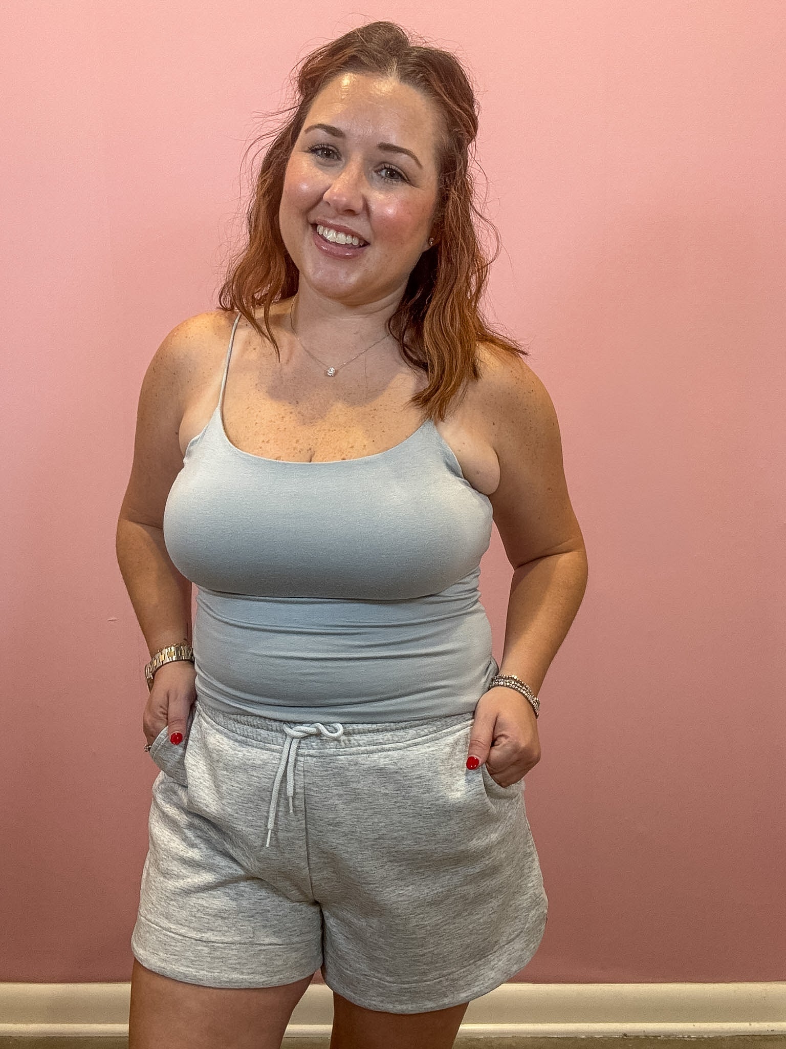 Double Layered Cami | Light Grey
