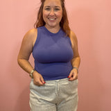Teddi Seamless Cropped Tank | Marlin Blue