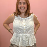 Eyelet Sleeveless Top