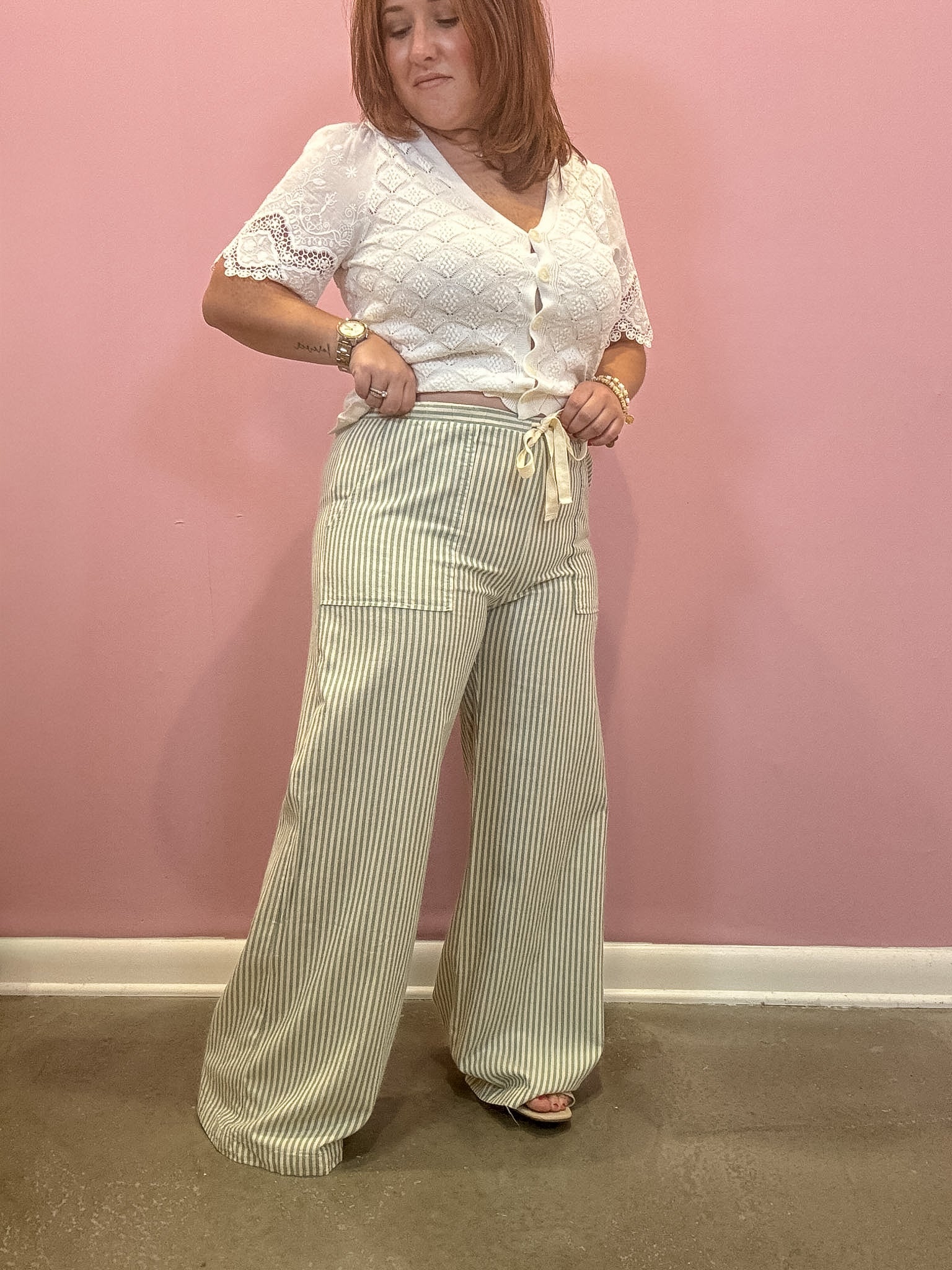 Striped Wide Pants