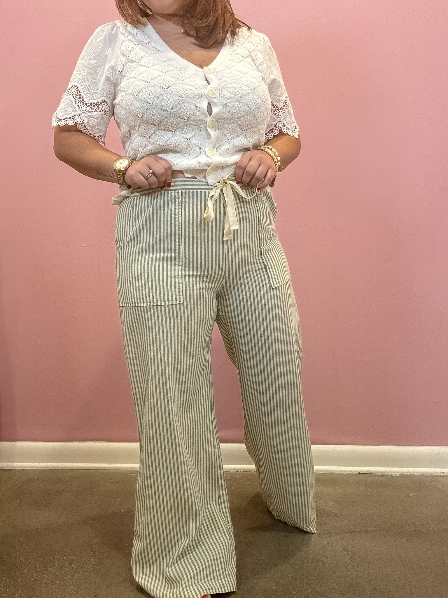 Striped Wide Pants