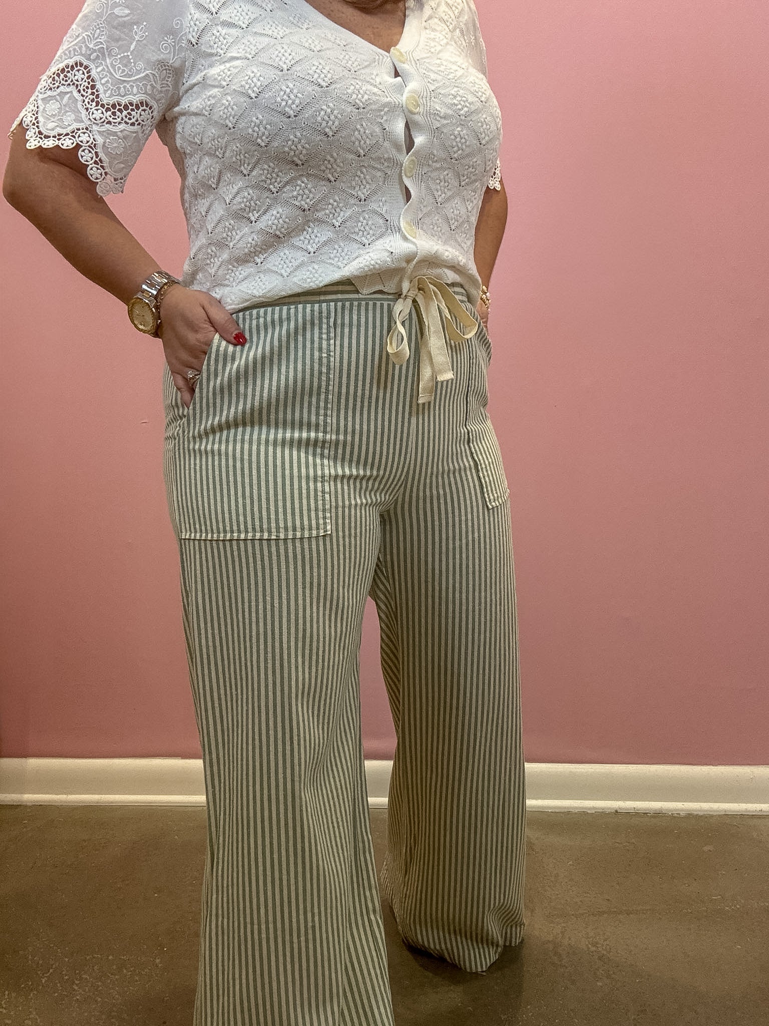 Striped Wide Pants
