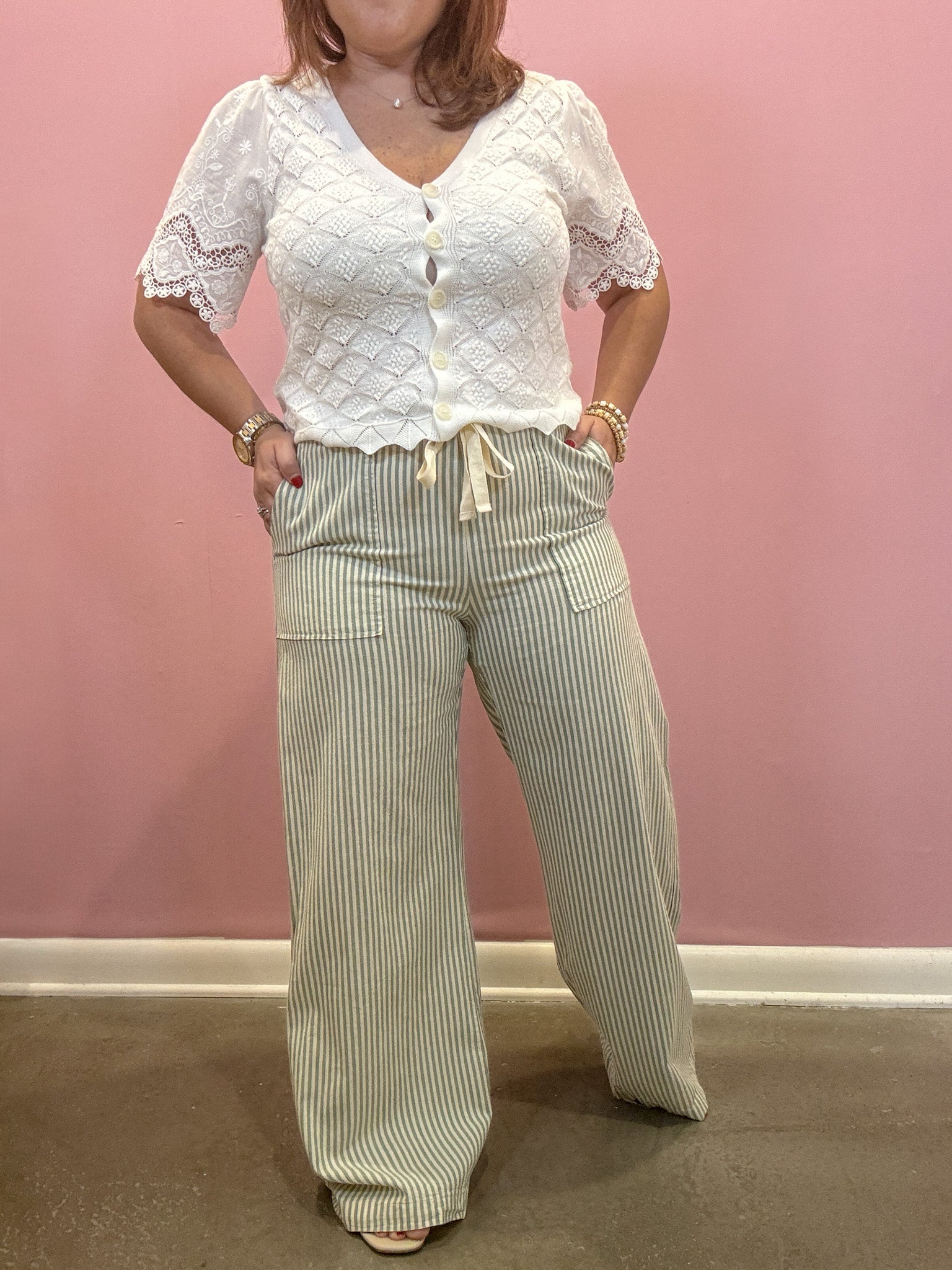 Striped Wide Pants
