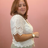 Monroe Crochet Crop Cardigan