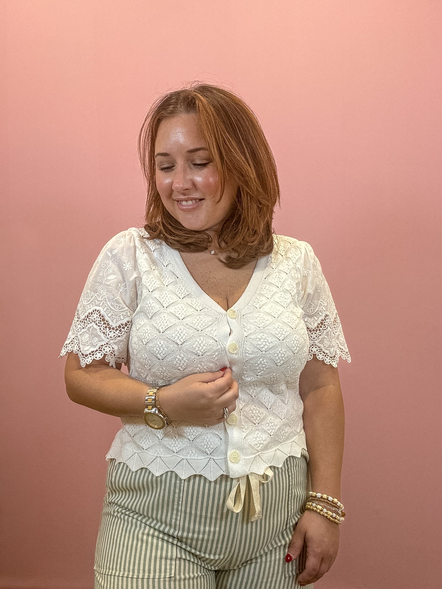 Monroe Crochet Crop Cardigan