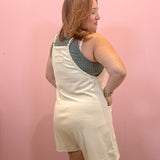 Cotton Terry Romper | Light Taupe