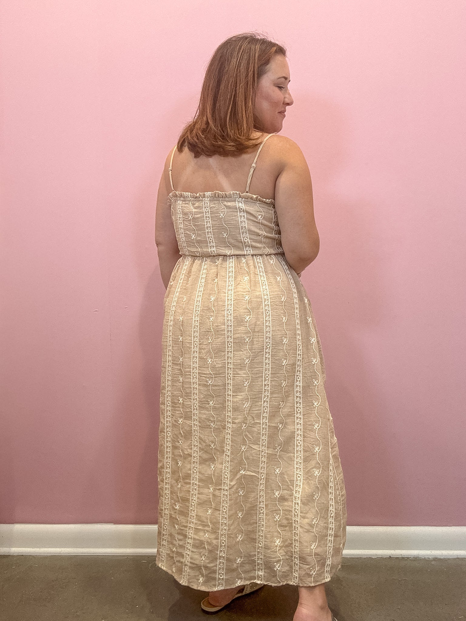 Embroidery Midi Dress