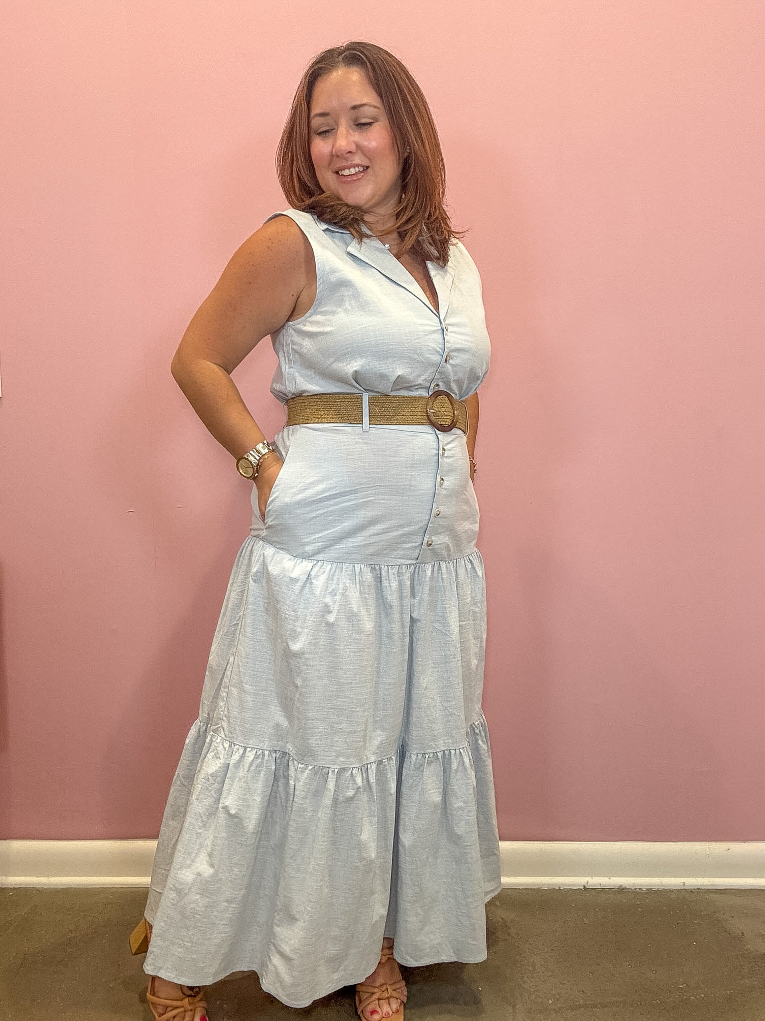 Tenley Collared Midi Shirtdress