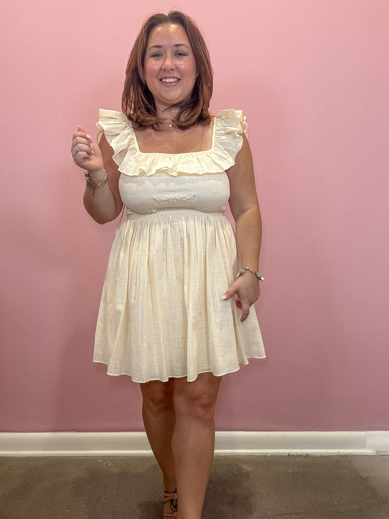 Riley Ruffled Smocked Bodice Dress