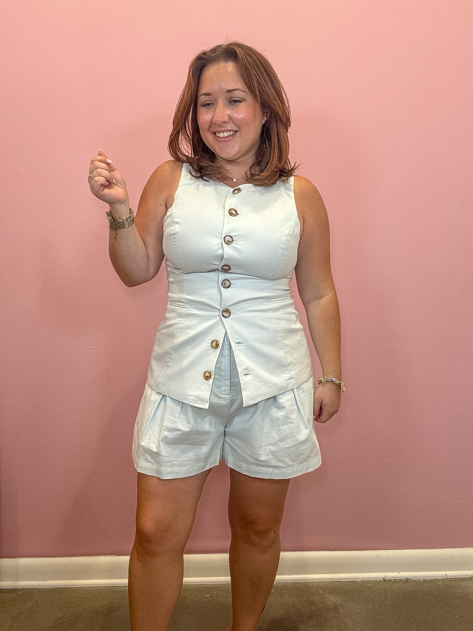 Rowan Button-Front Paneled Vest