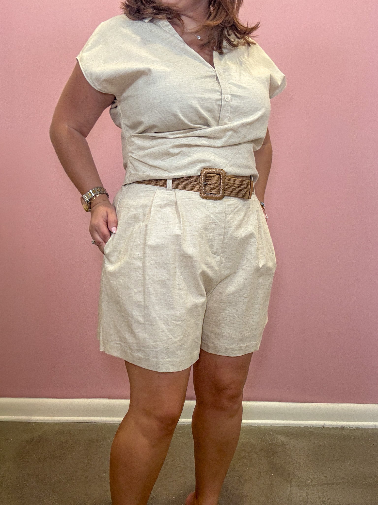 Ainsley High Rise Pleated Shorts