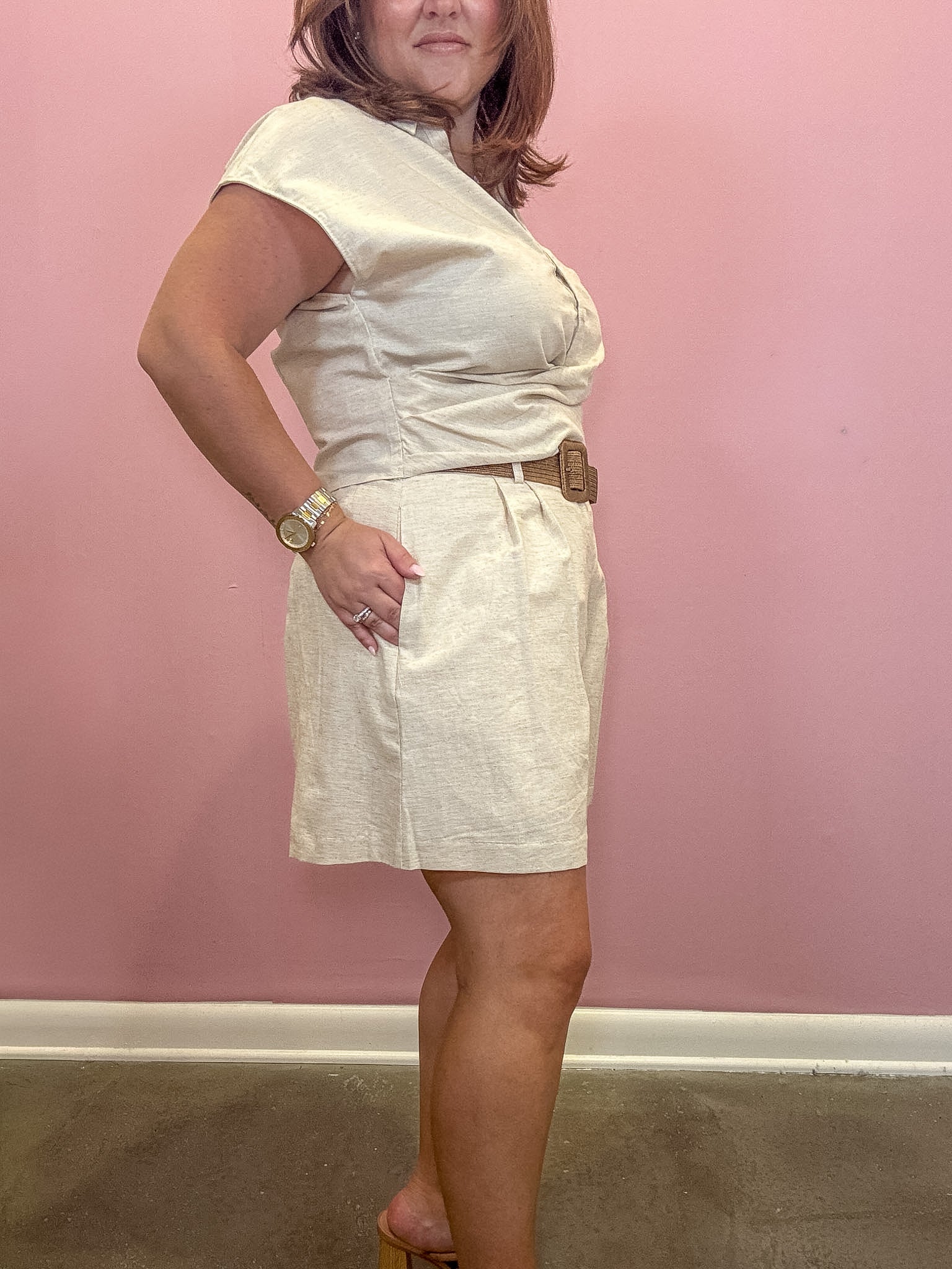 Ainsley High Rise Pleated Shorts