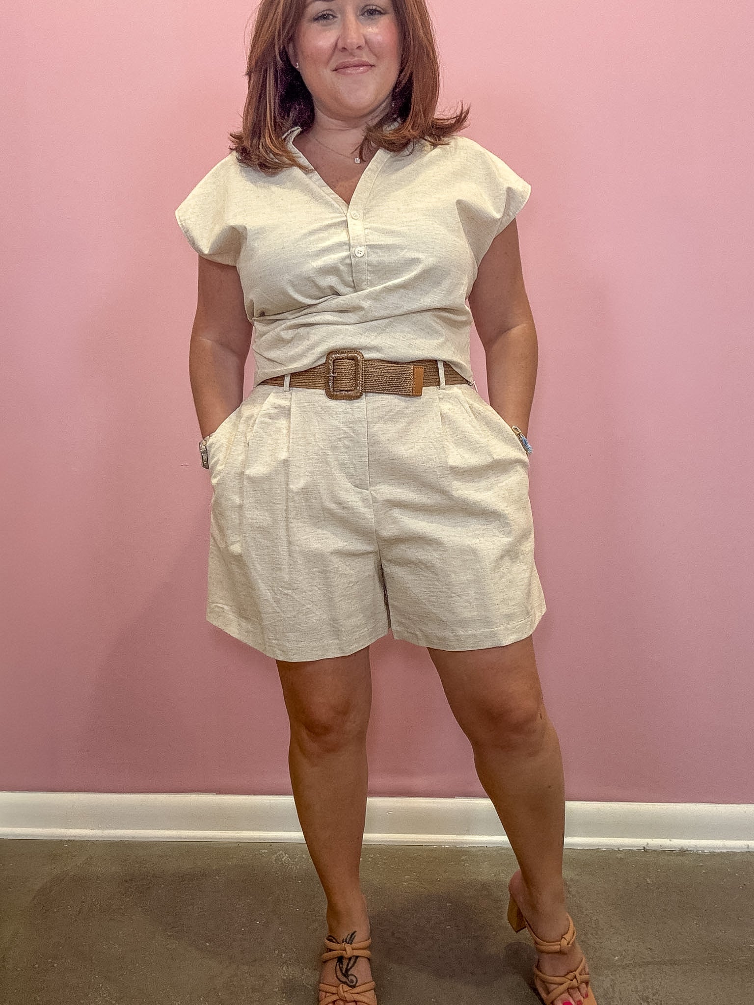 Ainsley High Rise Pleated Shorts